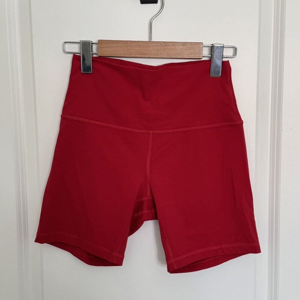 Align High-Rise Short 6" in Dark Red